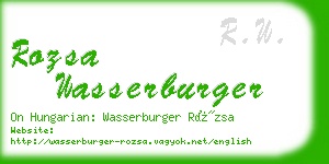 rozsa wasserburger business card